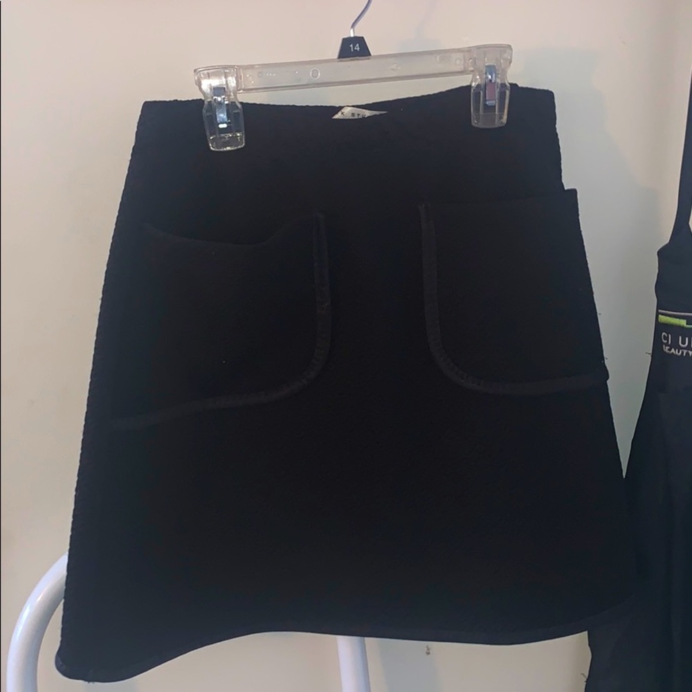 Black mini skirt